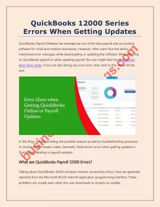 quickbooks 12000 series errors when getting