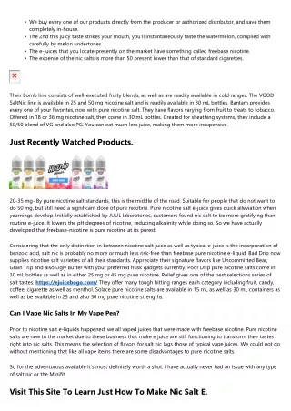 Ideal Nicotine Salt E.