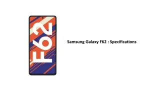 Samsung Galaxy F62 _ Specifications