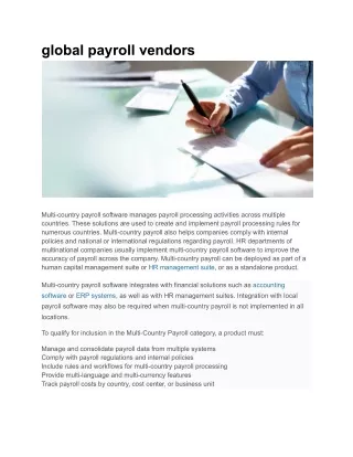 global payroll vendors