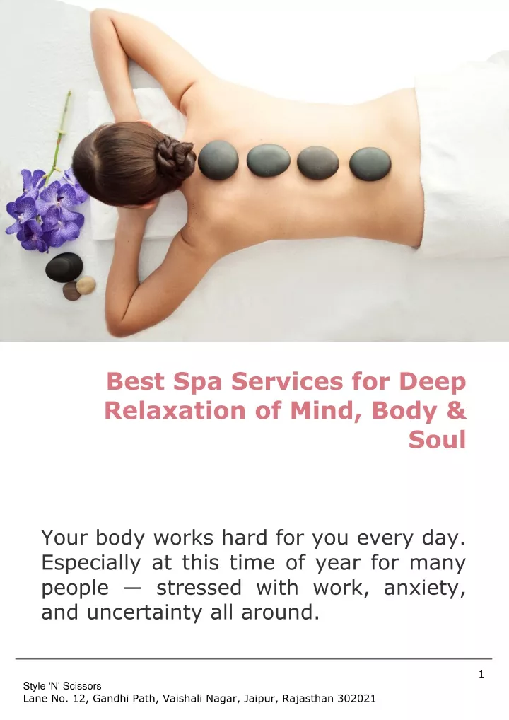 best spa services for deep relaxation of mind body
