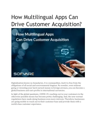how multilingual apps can drive customer