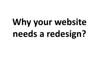 why your website needs a redesign
