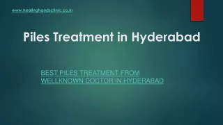 Piles Treatment in Hyderabad