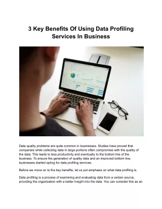 3 Key Benefits Of Using Data Profiling Services In Business