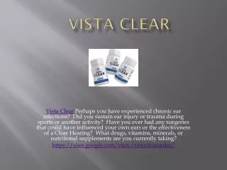 vista clear perhaps you have experienced chronic