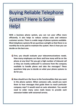 buying reliable telephone buying reliable