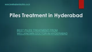 Piles Treatment in Hyderabad
