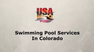 Swimming Pool Services In Colorado