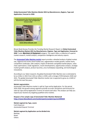 global automated teller machine market 2021