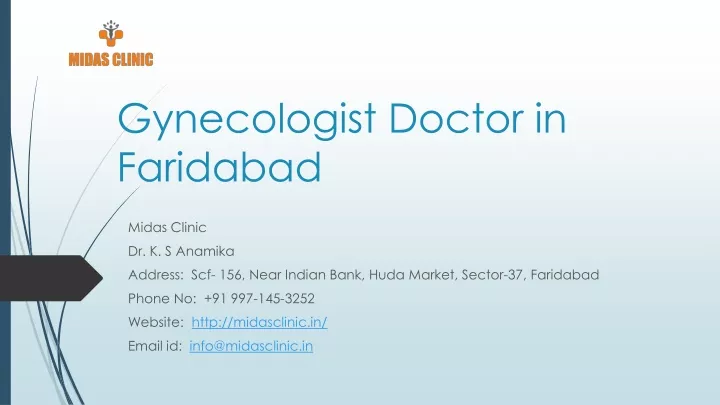 gynecologist doctor in faridabad