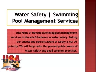 Water Safety | Swimming Pool Management Services in Nevada