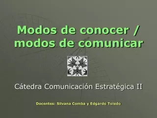 Modos de conocer sin video