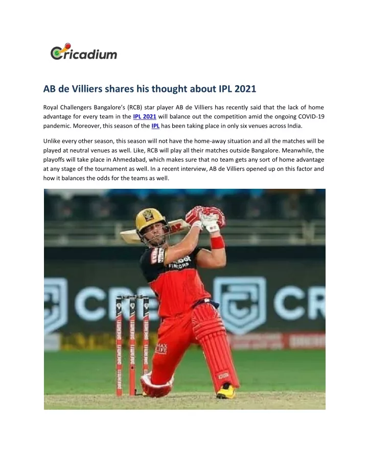 ab de villiers shares his thought about ipl 2021