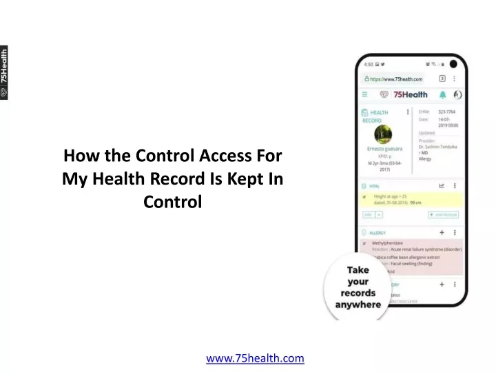 how the control access for my health record