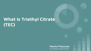 what is triethyl citrate tec