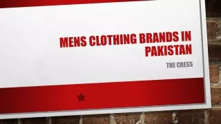 Mens clothing brands in pakistan
