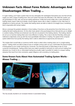 17 Signs You Work With automated forex trading robots