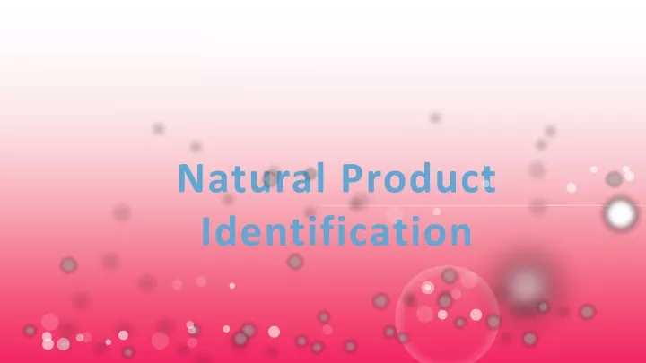 natural product identification