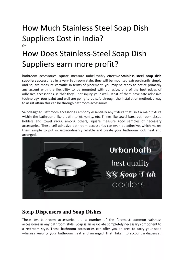 how much stainless steel soap dish suppliers cost