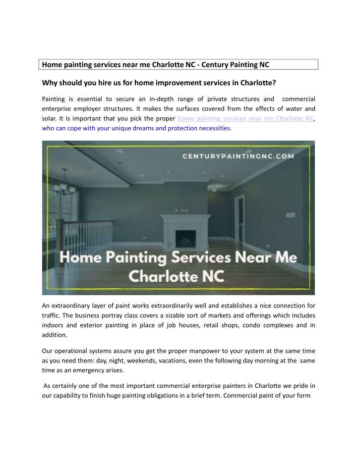 home painting services near me charlotte