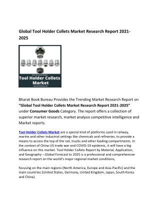 global tool holder collets market research report