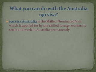 190 visa australia