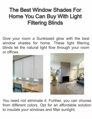 best window shades for home