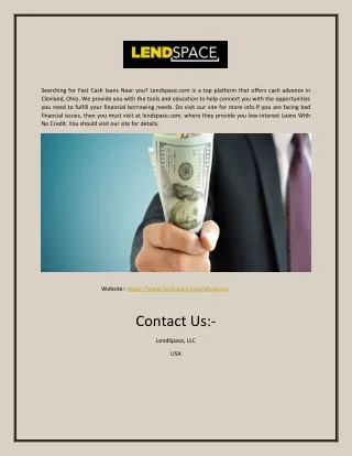 Fast Cash Loans Near Me | Lendspace.com