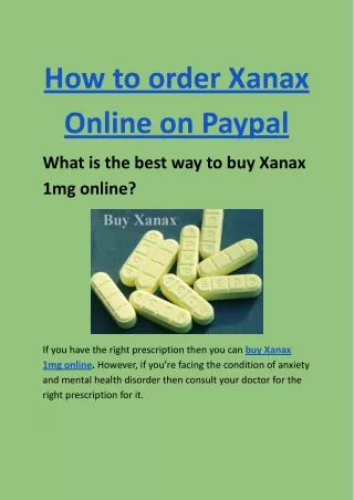 how to order xanax online on paypal