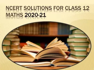 NCERT Solutions for Class 12 Maths 2021-21