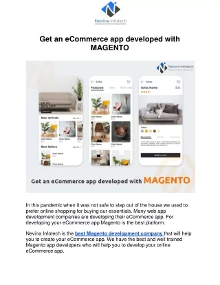 get an ecommerce app developed with magento