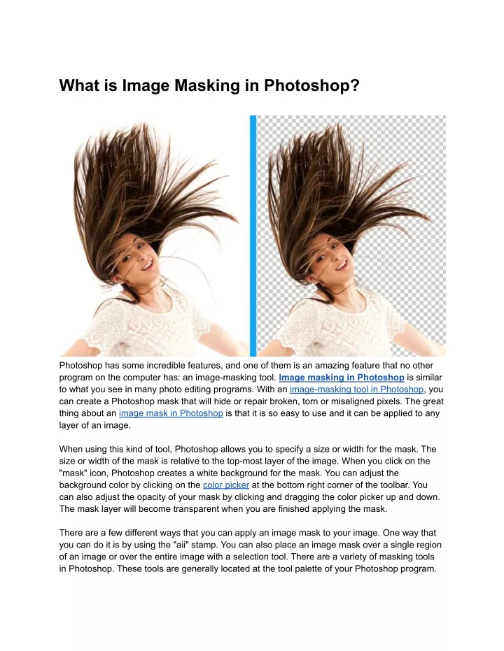 what is image masking in photoshop