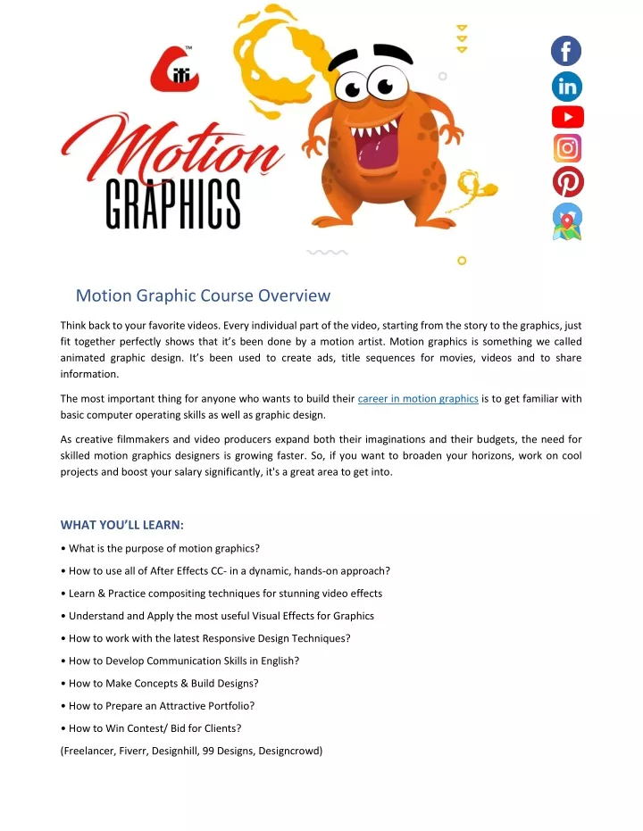 motion graphic course overview