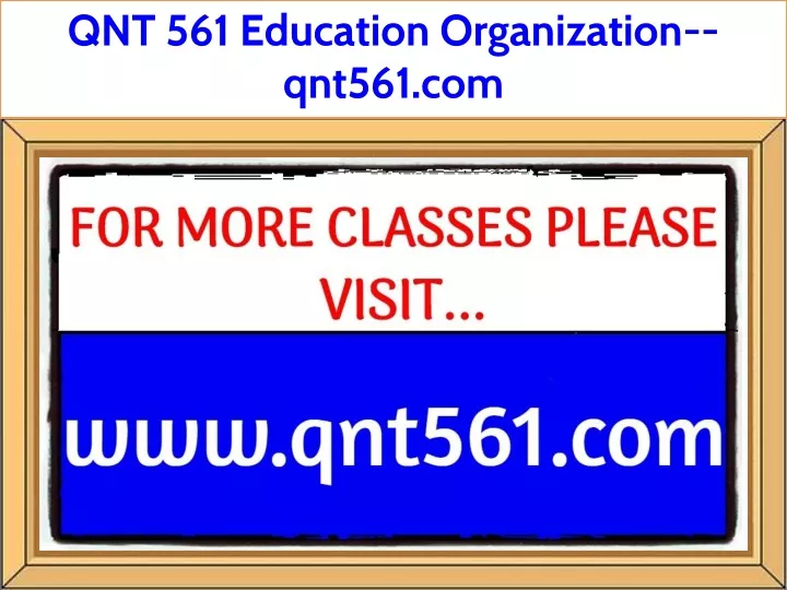 qnt 561 education organization qnt561 com