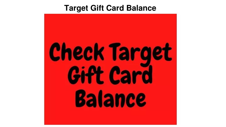 target gift card balance