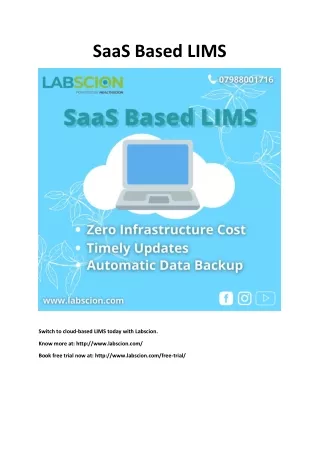 saas based lims