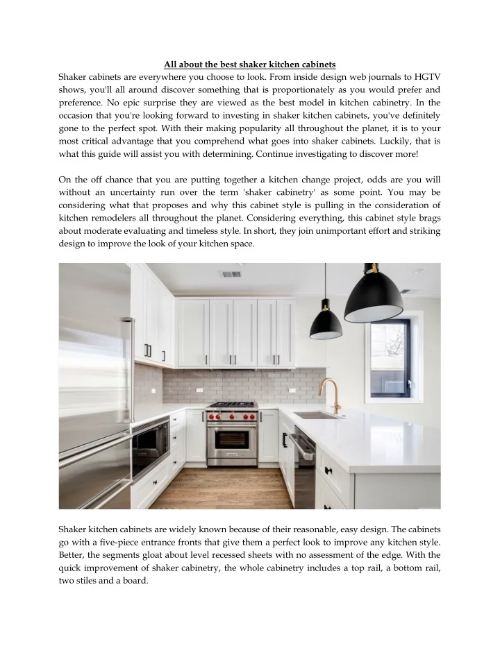 PPT - All about the best shaker kitchen cabinets PowerPoint ...