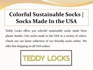Colorful Sustainable Socks | Socks Made In the USA