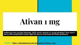 Ativan 1 mg Number _    1-909-545-6717