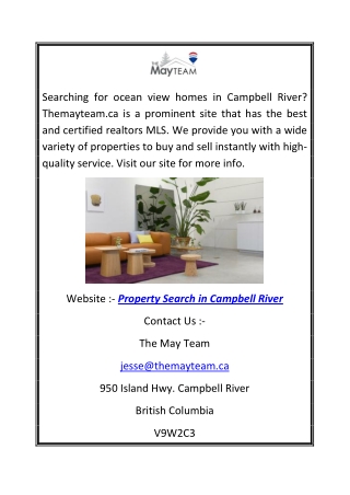 Property Search in Campbell River | Themayteam.ca