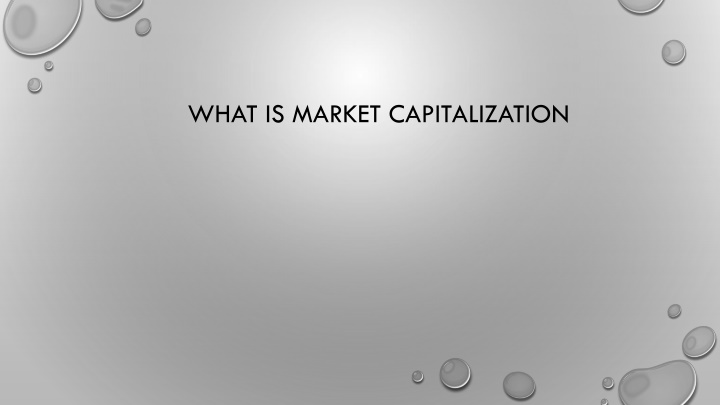 what is market capitalization