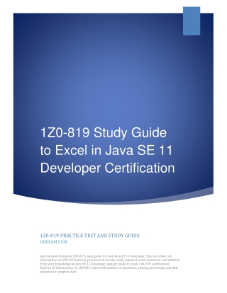 1z0 819 study guide to excel in java