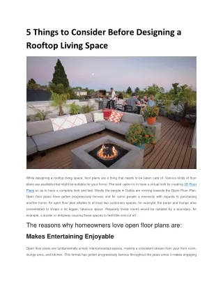 5 Things to Consider Before Designing a Rooftop Living Space