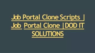 jo b porta l clon e script s job porta l clon e do d it solutions