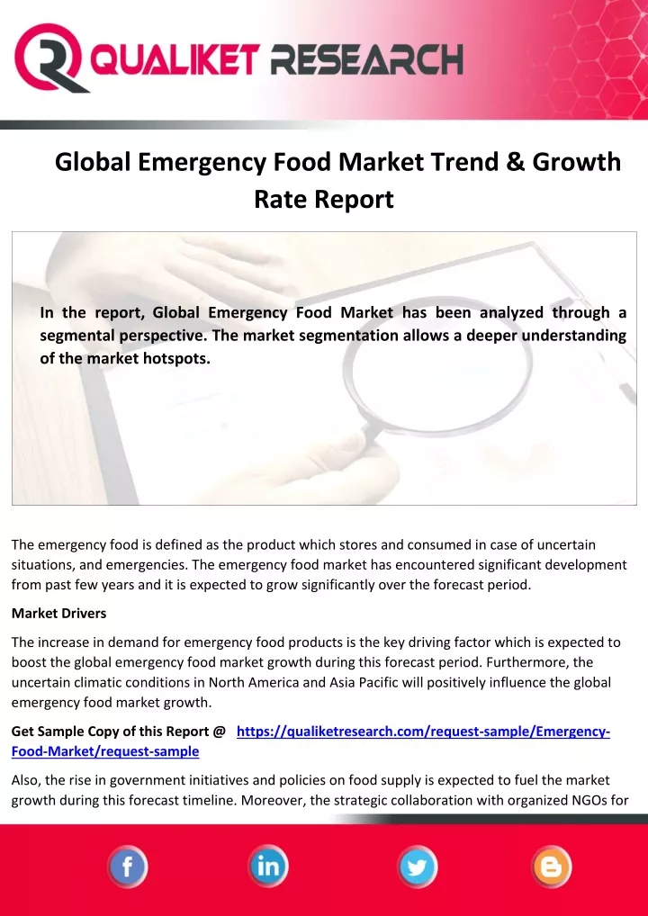 global emergency food market trend growth rate