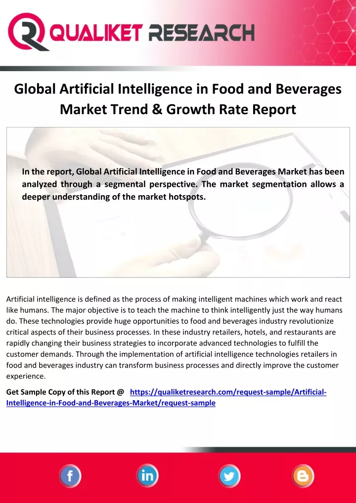 PPT - Global Artificial Intelligence in Food and Beverages Market ...