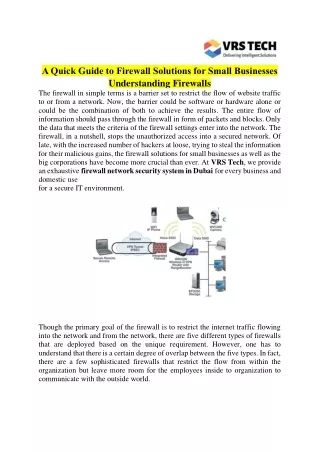 a quick guide to firewall solutions for small