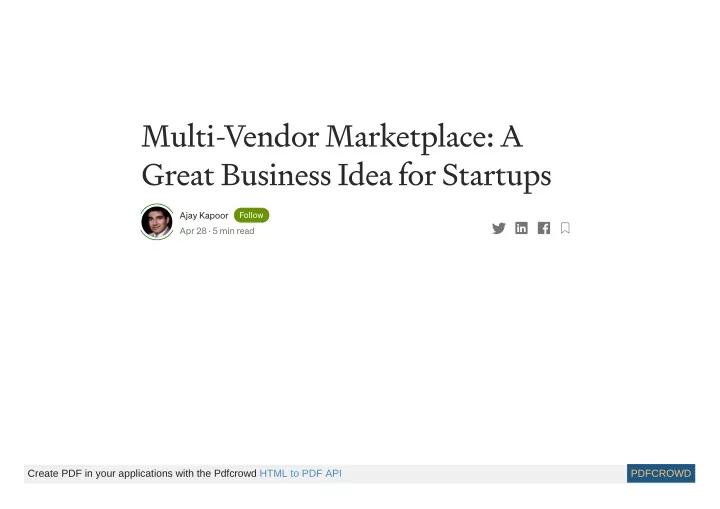 multi vendor marketplace a great business idea