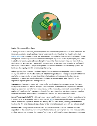 Understanding the costs of Payday Advances